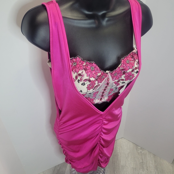 Pink Floral Women's Party Dress - Picture 1 of 4